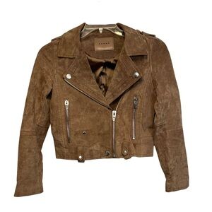 BLANK NYC Suede Moto Jacket Silver Hardware Sz XS